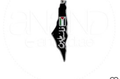 925 Silver Palestine Pendant Black