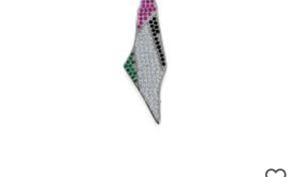 925 Silver Palestine Pendant Pink