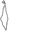 925 Silver Palestine Pendant Outline