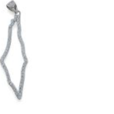 925 Silver Palestine Pendant Outline