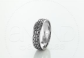 925 Silver Ring Brick Band