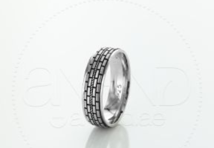 925 Silver Ring Brick Band
