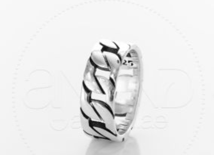 925 Silver Ring Cuban Link