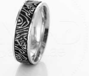 925 Silver Ring Engraved